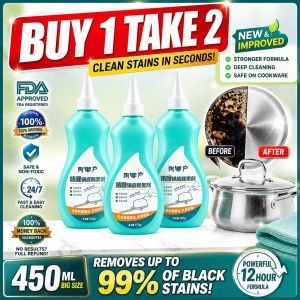 NEW【BUY 1 TAKE 2】150ML Pan Pot Bottom Black Scale Cleaner Multi-Purpose Degreaser Stainless Cleaner Wash Pot Gel Home Cleaning