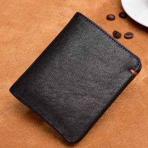 2023 Top layer Cowhide Walet Soft Genuine Leather Wallet Mens Credit Card Holder Luxury Moneybag Black Stylish Simple Wallets for Men