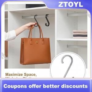 【ZTOYL】 S Shaped Aluminium Alloy Hooks 10Pcs Practical Kitchen Rail Hanger Closet Bathroom Organization Storage Hook