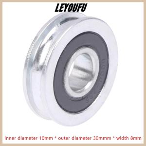 LEYOUFU 10x30x8mm U-groove Bearing Pulley With Grooved Non-Standard Concave Wheel Guide Wheel For 5mm Diameter Wire Pope Track