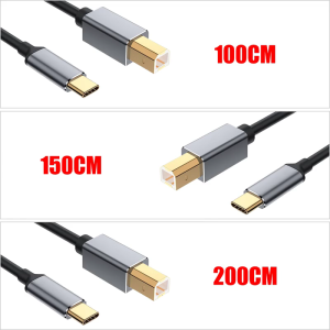 Fast Speed Printer Cable Male USB Type C to Male USB B for Efficient Data Transfer Between Printers Scanners and PC