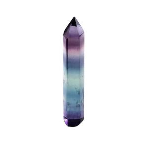 FFBH Energy Stone Natural Colorful Fluorite Single-Pointed Hexagonal Column Crystal Hexagonal Single Pointed Geometry Shape H5K8Q