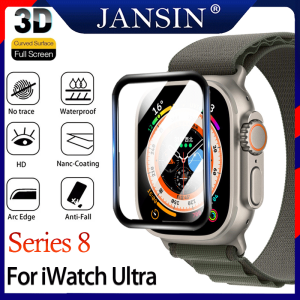 Bảo vệ màn hình cho Apple Watch Series 8 45mm 41mm Phụ kiện Kính mềm 9D HD Full Film i Watch Ultra 49mm
