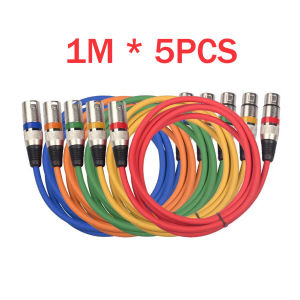 【Free Shipping+Local Seller】5pcs 3Pin XLR Cable Male to Female M/F Foil+Braided Shielded Audio Cable