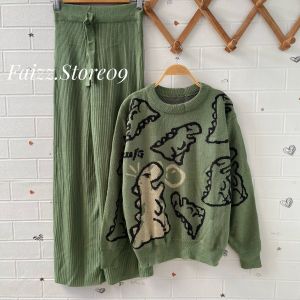ONESET SWEATER DINO OVERSIZE SETELAN KULOT