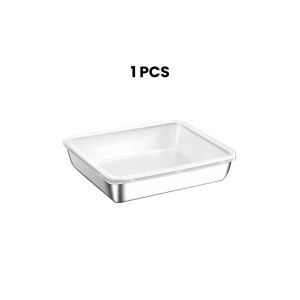 LD-C1184 Food Box Stainless Steel Multifungsi Tempat Wadah Makanan dengan Tutup Plastik Kotak Sayur