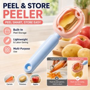 Multi-Functional Storage Peeler Portable Potato And Fruit Peeler Peeler With Storage Design Kitchen Accessories For Easy Use
