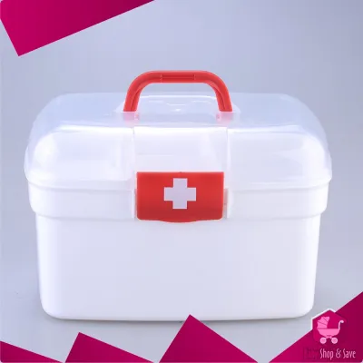 BabyShop-C832 Kotak P3K First Aid Kotak Penyimpanan Obat Medicine Box Organizer / Kotak Obat Tool