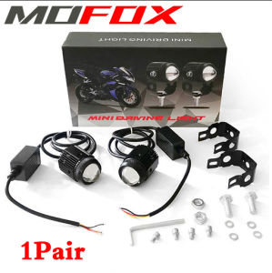 MOFOX V2 Laser Gun MDL Mini Driving Lights Full Set Dual Color High/Low Beam Motorcycle Auxiliary Light Spotlight With Fan