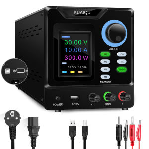 KUAIQU พาวเวอร์ซัพพลาย DC POWER SUPPLY with RS232 Port 30V 10A ควบคุม DC Power Supply Laboratory Bench 12V 24V  แรงดันไฟฟ้า Stabilizer สวิทช์