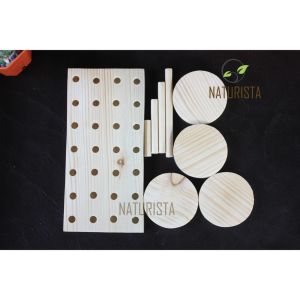 DIY Succulent Plants Cactus Shelf Handmade Pine Wood Display Stand Shelf Model Shelf – Easy Assembly