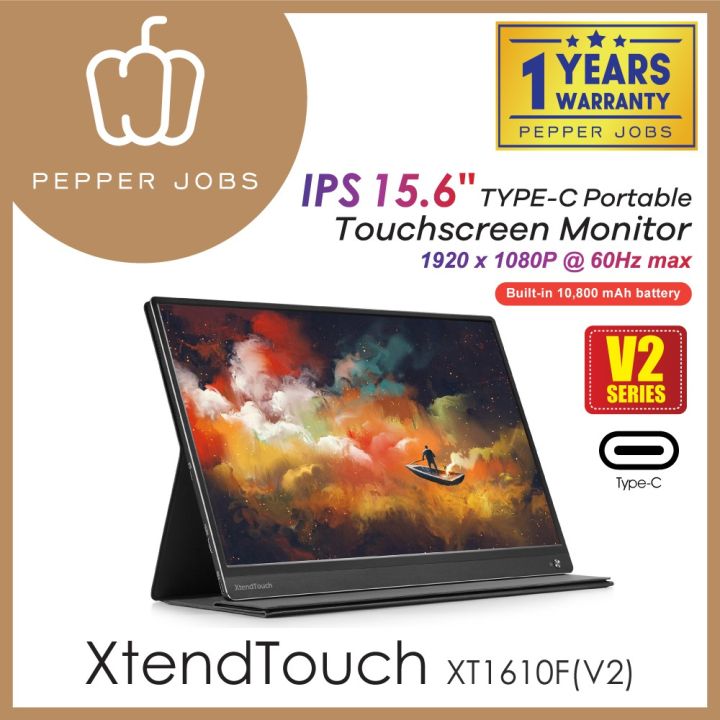 PEPPER JOBS XTendTouch XT1610F(V2) TypeC Portable Monitor 15.6 inch