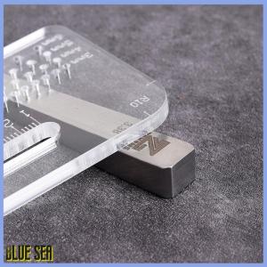 bluesea 4mm Multi-functional Thickened Transparent Puller Acrylic Rounded Cutting Distance Ruler Hitting Auxiliary Manual Leather Tool
