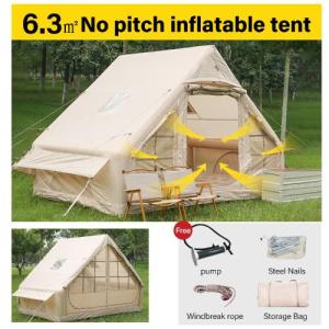 HEWOLF Large Inflatable Family Tent: Windproof Heat - Insulated & Easy to Set Up Ideal for Family Camping Adventures