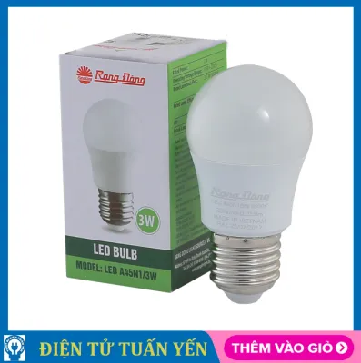 Bóng đèn led bulb Rạng Đông công suất 3W ánh sáng trắng & vàng - Hàng chính hãng