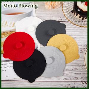 Moito 1pcs Universal Silicone Cup Cover Sealing Protective Lid Heat Temperature Preserve for Coffee Milk Cup with Convex Handle
