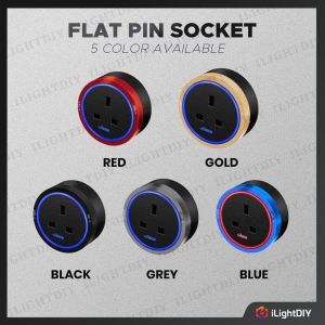 <SIRIM>RETOUCH POWER TRACK 13A FLAT PIN SOCKET/UNIVERSAL SOCKET/DUAL 2.1A USB SOCKET/USB + TYPE C SOCKET WITH LED INDICATOR