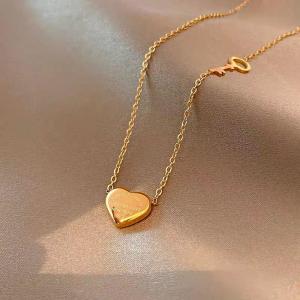 [ Bayar Ditempat ] Kalung Titanium Korean Liontin Love / Kalung Wanita Titanium Anti Luntur / Kalung Cewek Model Baru