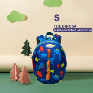 SUNVENO Cute Cartoon Toddler Baby Harness Backpack Leash Safety Anti-lost Backpack Strap Walker Dinosaur Backpack Safety Leash Backpack