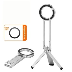 GOUPO Foldable Phone Tripod Stand ic Adjustable Angle Desk Phone Mount  Lightweight Cell Phone Holder Travel Use