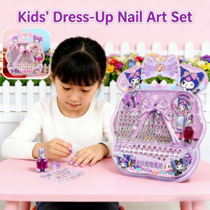 Kids Nail Polish Set Washable Non toxic Water based Peel off Quick dry Pretend Play Cosmetic Kit Birthday Present