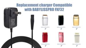 Bộ sạc thay thế cho máy cạo râu BaByliss PRO FXFS2 FXFS2G bộ chuyển đổi 4.5V tương thích với máy cạo râu không dây BaBylissPRO Barberology máy cạo râu kim loại hai lớp FXFS2 dây nguồn.