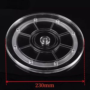 BAGUO 360-Degree Acrylic Turntable Round Transparent 360-Degree Rotary Table Round Base Plastic Rotating Display Stand Jewelries