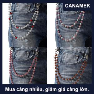 【CANAMEK】 Hip-Hop Quần Chuỗi Chất Lượng Cao Bóng Hạt Eo Chuỗi Đơn Giản Quần Jean Chuỗi Thời Trang Quần Chuỗi Quần Áo Phụ Kiện Quà Tặng