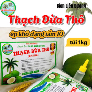 COMBO 5KG THẠCH DỪA THÔ ÉP KHÔ DẠNG TẤM 10 TẶNG KÈM HƯƠNG_LOẠI TÚI 1KG