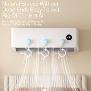 [360°Adjustable Wind Direction] New Air Baffle Windproof Gear Plate Hanging Machine Comb Blower Say Goodbye To The Cold Air Blowing Suction Cup Air Conditioner Comb