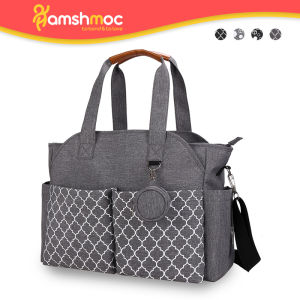 HamshMoc Multi-Function Baby Diaper Bag Large Capacity Stylish Handbag Organizer Portable with Pacifier Case Mommy Maternity Crossbody Bag for Stroller Short Trips