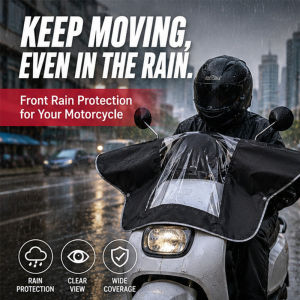 Universal Motorcycle Front Rain Cover Waterproof Sun Protection Dustproof Dashboard All Season Rain