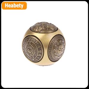 【2-3 ngày giao hàng】 Sáu mặt bốn phước lành may mắn tiền Fidget Spinner Brass giảm căng thẳng Cube Giải Nén bóng Fidget đồ chơi thủ công