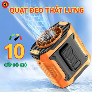 Quạt Kẹp Thắt Lưng M360 - Gió Tuỳ Chỉnh 10 Cấp Pin Khủng 5000mAh Thiết Kế Gọn Nhẹ Có Đèn Pin Tiện Lợi