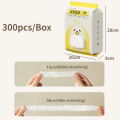 300pcs Food Grade Disposable Plastic Wrap Elastic Stretch Food-Grade Fresh-keeping Film Bags Storage. 