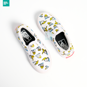 Sepatu Anak Slip On Putih Donald Bebek Laki laki Perempuan - Urban Sneaker Kids
