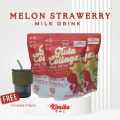 KIMIKO Gluta Collagen Drink Whitening Slimming Beauty Anti-aging | Melon Strawberry Milk | 10 Sachet per Pack. 