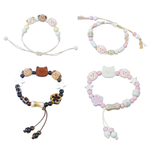 Fashionable Ceramic DogWristband Braiding Bracelet Unique Charm Bracelet Artistic Wrist Accessories for Any Occasion