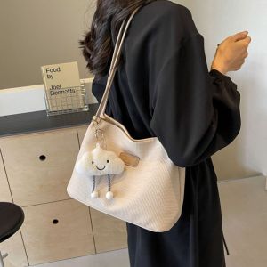 Tote Bucket Bag Large Capacity Shoulder Bag Women Beg Tangan 大容量手提包包
