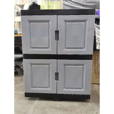 EAGLE DIY Plastic Storage Cabinet /Wardrobe/Almari Baju/ Almari Serbaguna 2 Tiers -- Heavy Duty