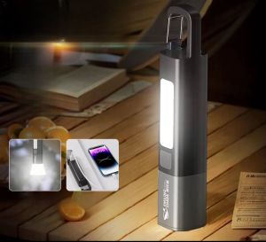 LED Torch Light XPE Super Bright Flashlight with Hook Camping Light USB Rechargeable Zoomable Waterproof