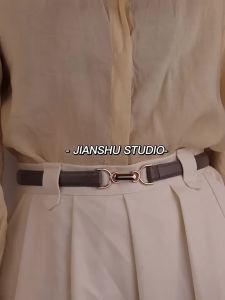 New Genuine Leather Womens Waist Belt Thin Belt Decorative Fashion Buckle Belt Adjustable Thin Belt For Suit Coat Dress2026