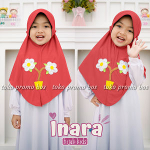 SALE !!! Jilbab Anak Bunga Putih Murah Terbaru 2023 / Hijab Instan TK Lucu / Kerudung Anak Perempuan Jersey / Bergo Instant Paud Jersey Daily