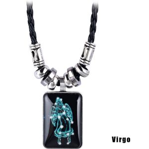 MIRELINA Ladies Astrology 12 Zodiac Design Constellation Necklace Galaxy Pendant