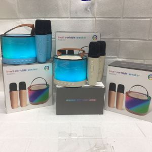 Speaker Bluetooth Karaoke 2 Mic Set Salon Bluetooth bt Speaker karoke Speaker Portable Wireless