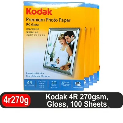 Kodak Photo Paper | Glossy Matte Satin | 4R A4 A3 Short Sizes | 180-270gsm High Quality Prints for Inkjet and Photo Printing