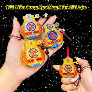 [HCM] Bật Lửa Gas Khè Hình Túi Tiền Song Ngư May Mắn Tài Lộc