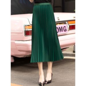 Pleated Skirt Slim Half Skirt for Women Summer Large Swing Skirt Wrapped Hip Large Size High Waist A-line Skirt
