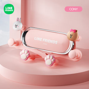 100% Authentic Line Friends Accessories Car Phone Holder for Car Aircon Vent Mount 360 Degree Rotatable Clip Type Cell Phone Holder for Smartphone Car Accessories Gravity Phone Hold Birthday Gift LFB18