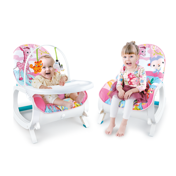 Joyy Baby Toddler Rocker Bouncer Food Tray Newborn Rocking